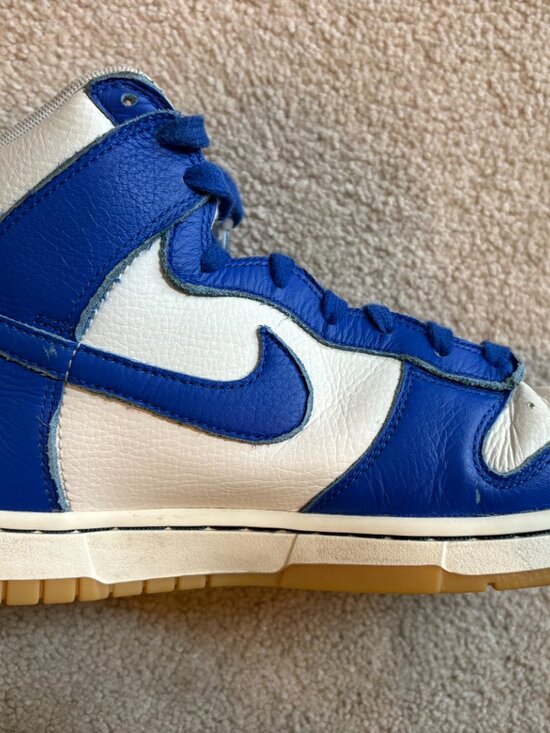 Nike Dunk Hi Retro SE Men\'s Basketball Shoes Size 9.5 Phantom Racer Blue White main image 6